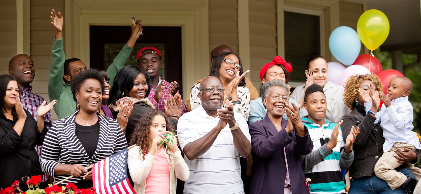 Happy black Family