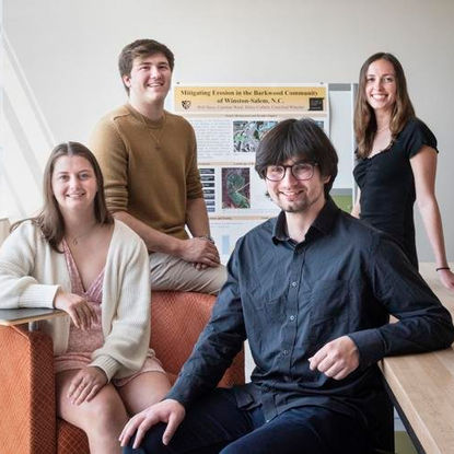 Earth Day Aligns with Four Wake Forest University Engineering Students’ Erosion Project 
