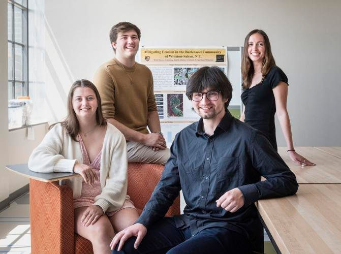 Earth Day Aligns with Four Wake Forest University Engineering Students’ Erosion Project 