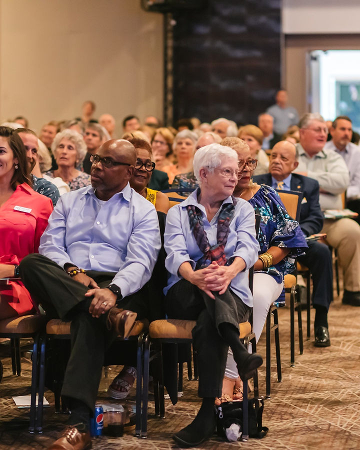 group of people at winston salem foundation event